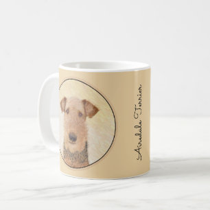 Airedale Terrier Painting - Cute Original Art Koffiemok
