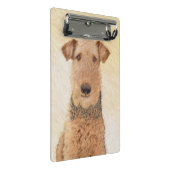Airedale Terrier Painting - Cute Original Art Mini Klembord (Schuin)