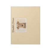 Airedale Terrier Painting - Cute Original Art Notitieblok (Gedraaid)