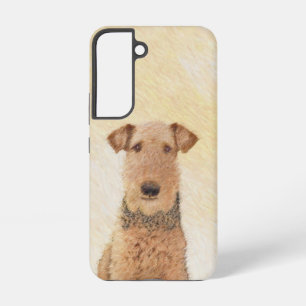 Airedale Terrier Painting - Cute Original Art Samsung Galaxy Hoesje
