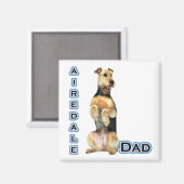 Airedale Terrier Papa 4 - Magnet (Recto/Verso)
