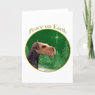 Airedale Terrier Peace Feestdagen Kaart