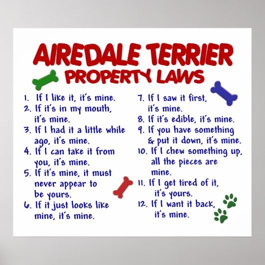 AIREDALE TERRIER PL2 POSTER (Voorkant)