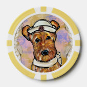 AIREDALE TERRIER POKER CHIPS (Voorkant)