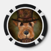 AIREDALE TERRIER POKER CHIPS (Achterkant)