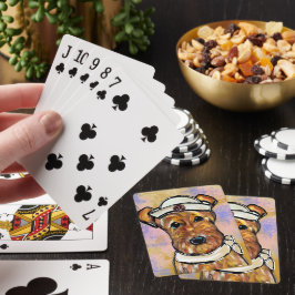 AIREDALE TERRIËR   POKERKAARTEN