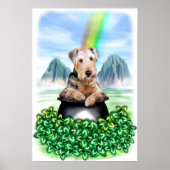 Airedale Terrier Pot d'or Poster d'or (Devant)