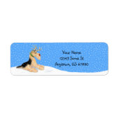 Airedale Terrier Reindeer Labels (Voorkant)