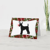 Airedale Terrier Rendier Christmas Kaart (Voorkant)