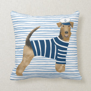 Airedale Terrier Sailor Nautical Dog Kussen
