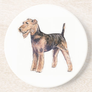 Airedale Terrier Sandstone Onderzetter