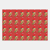 Airedale Terrier Santa Hoed Kerstmis Inpakpapier Vel (Voorkant)