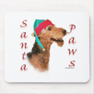 Airedale Terrier Santa Paws Muismat