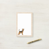 Airedale Terrier Schattige Bingley Terrier Dog Post-it® Notes (Op bureau)
