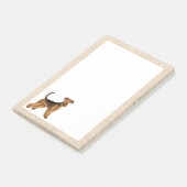 Airedale Terrier Schattige Bingley Terrier Dog Post-it® Notes (Schuin)