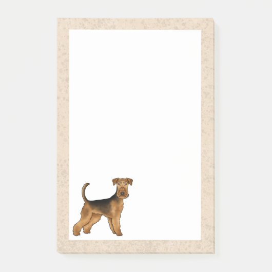 Airedale Terrier Schattige Bingley Terrier Dog Post-it® Notes (Voorkant)