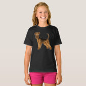 Airedale Terrier Schattige Bingley Terrier Hondent T-shirt (Voorkant volledig)