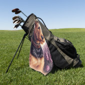  Airedale Terrier schilderij Golfhanddoek (Groen)