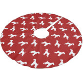 Airedale Terrier Silhouettes Pattern Kerstboom Rok (Gekanteld)