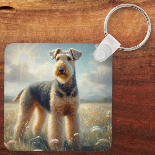 Airedale Terrier Sleutelhanger (Achterkant)