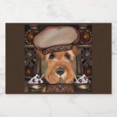 Airedale Terrier Sparkling Wijnetiket (Enkel label)
