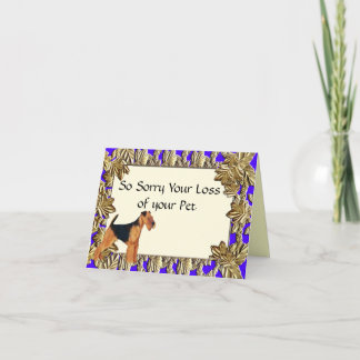 Airedale Terrier ~ Sympathy Wenskaart Kaart