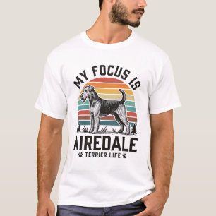 Airedale Terrier T-shirt Vintage Hondenliefhebber 