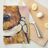 AIREDALE TERRIER THEEDOEK (Quarter Fold)