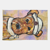 AIREDALE TERRIER THEEDOEK (Horizontaal)