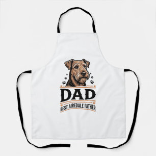 Airedale Terrier Vader Vintage Hond Vader T-shirt_ Schort