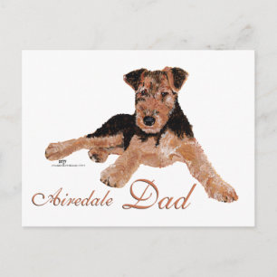Airedale Terrier Vaderdag Briefkaart