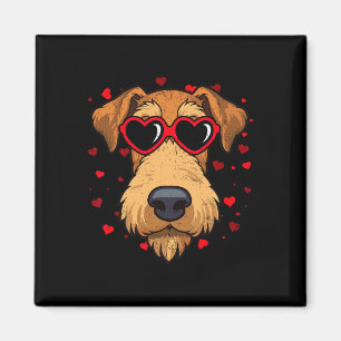 Airedale Terrier Valentijn Hart Schattigee Hondenl Magneet