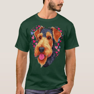 Airedale Terrier Valentijnsdag T-shirt