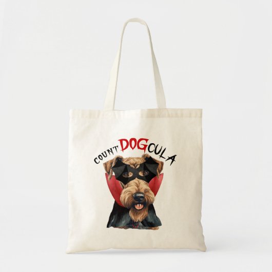 Airedale Terrier Vampire Trick or treat Halloween Tote Bag (Voorkant)