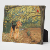 Airedale Terrier vogelspotten Fotoplaat (Zijkant)