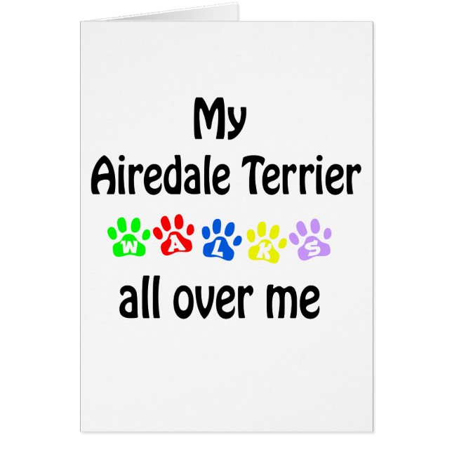 Airedale Terrier Wandelingen Ontwerp (Voorkant)