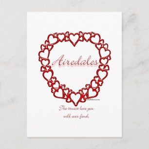 Airedale Terrier Ware Liefde Briefkaart