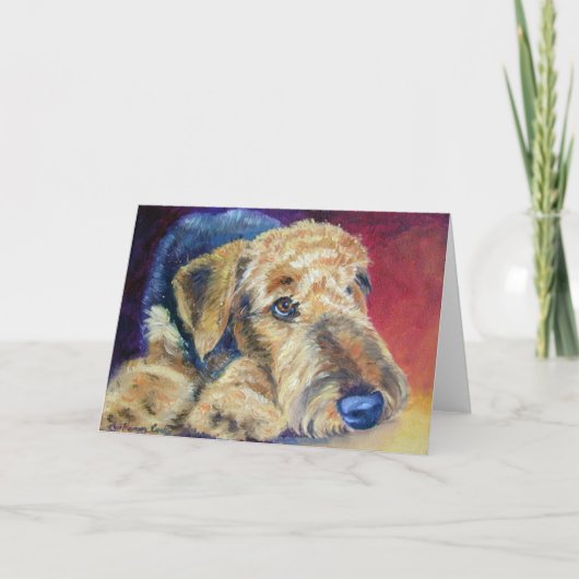 Airedale Terrier-Wenskaarten Kaart (Voorkant)