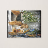 Airedale Terrier Winter Day-geschenken Legpuzzel (Horizontaal)