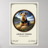 Airedale Terrier Zoology Series Poster (Voorkant)