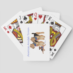 Airedale Terriers Amerikaanse Vlag Pokerkaarten
