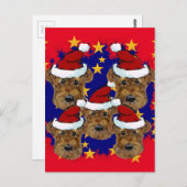 AIREDALE TERRIERS BRIEFKAART (Voorkant / Achterkant)