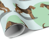 Airedale Terriers Cadeaupapier (Rol Hoek)