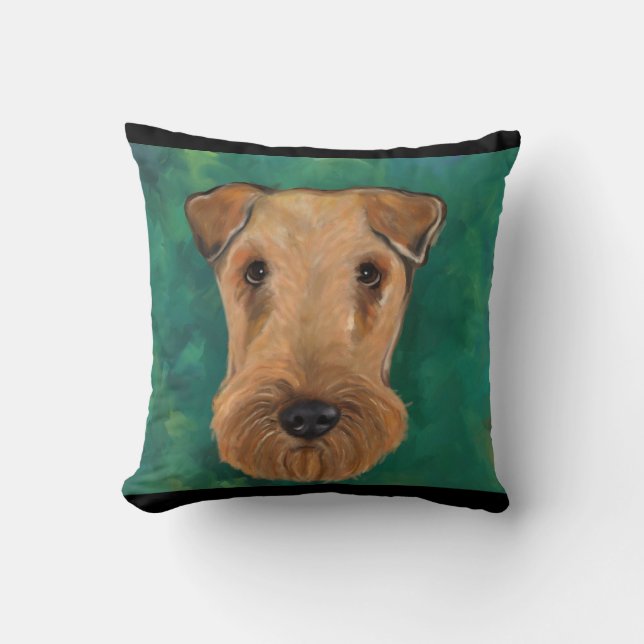 Airedale Terriërs Kussen (Voorkant)