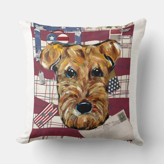 AIREDALE TERRIERS KUSSEN (Voorkant)