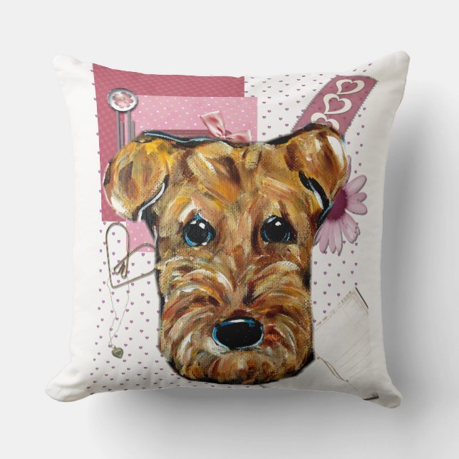 AIREDALE TERRIERS KUSSEN (Voorkant)