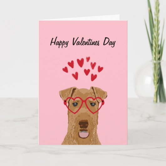 Airedale Valentijnse liefde Kaart (Voorkant)