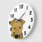 Airedale wandklok grote klok (Hoek)