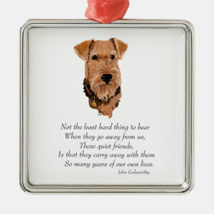 Airedale, Welsh, Lakeland Terrier Aandenken Metalen Ornament