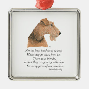 Airedale, Welsh, Lakeland Terrier Aandenken Metalen Ornament